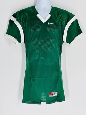 NWOT Nike Mens Football Athletic Practice Mesh Jersey Green / White Size: S